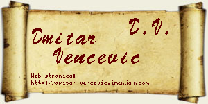 Dmitar Venčević vizit kartica